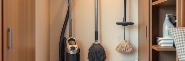 Przechowywanie sprzętu do sprzątania w małym mieszkaniu: praktyczne sposoby na oszczędność miejsca i bezpieczeństwo