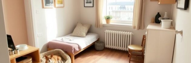 Pies czy kot w kawalerce: jak zorganizować komfortową przestrzeń i uniknąć typowych problemów