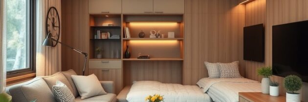 Pokój dzienny z sypialnią: jak funkcjonalnie urządzić małą przestrzeń i zachować komfort