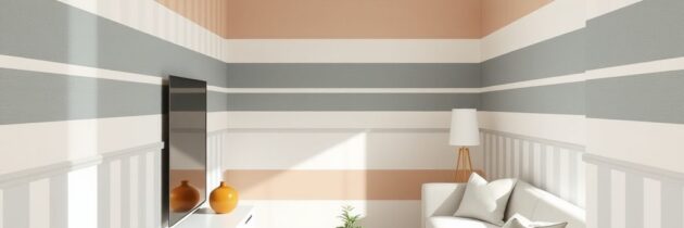 Pasy poziome w wąskim pokoju — jak dobrać szerokość i kolory, by optycznie go poszerzyć bez przytłoczenia