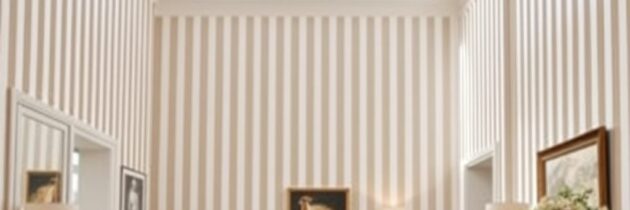 Pasy pionowe na ścianie jako trik optyczny: jak podnieść sufit i zachować proporcje wnętrza